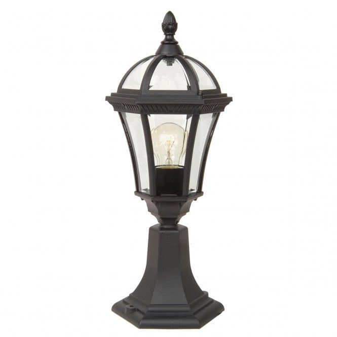 LEDBURY traditional black pedestal lantern