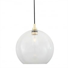 brass bathroom ceiling pendant with glass globe shade