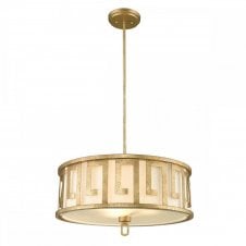 LEMURIA large dual mount ceiling light in distressed gold finish