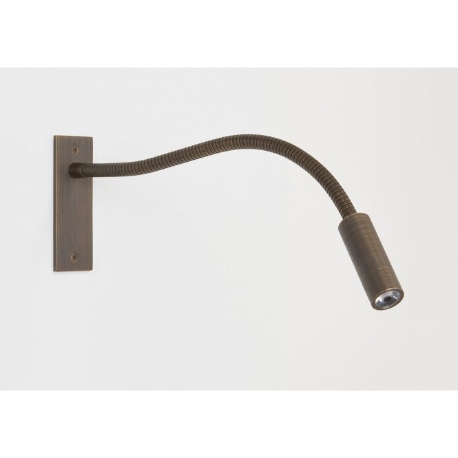 LEO flexible LED wall arm reading light in bronze finish with 3 year electrical warranty