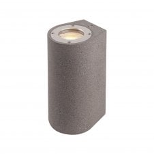 LEVI Rounded Cylinder Outdoor Wall Light in Grey Concrete
