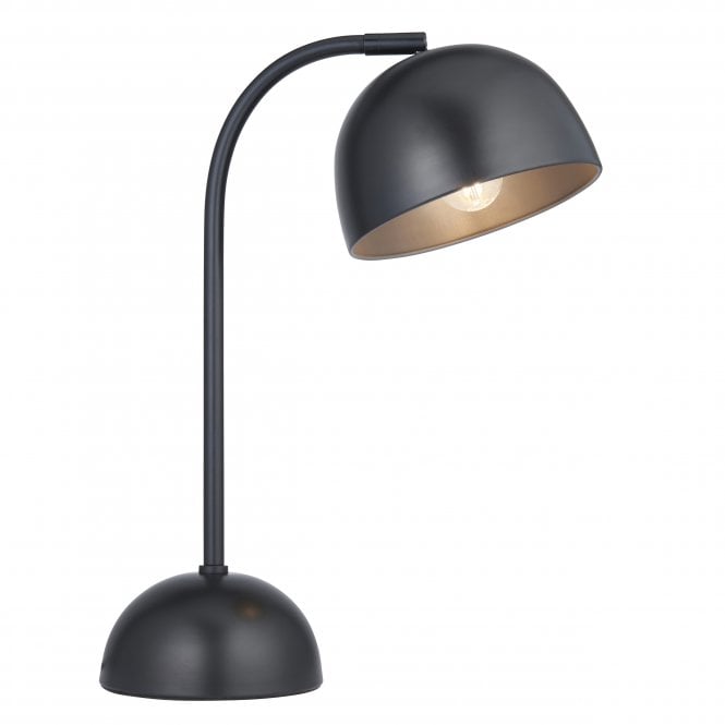 LEVI Table Lamp in Matt Black with Grey Inner