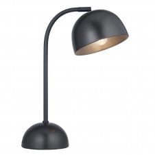LEVI Table Lamp in Matt Black with Grey Inner