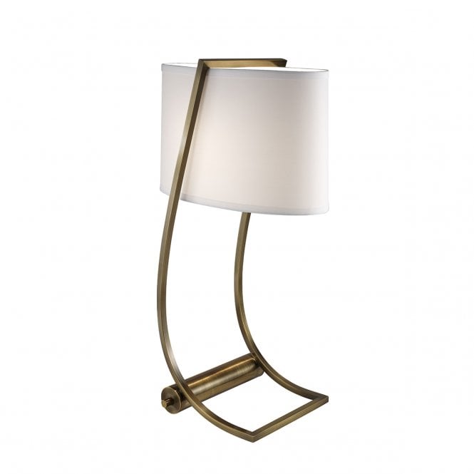 LEX antique brass desk lamp or book light with USB port