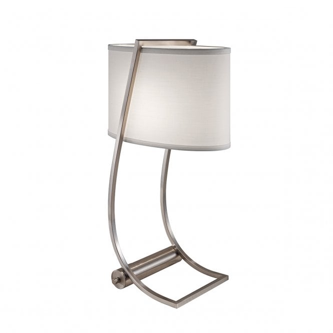 LEX brushed steel desk lamp or book light with USB port