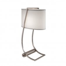 LEX brushed steel desk lamp or book light with USB port