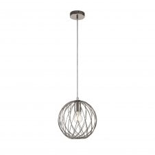 LEXI polished nickel wire frame ceiling pendant light (sphere)