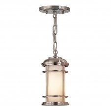 brushed steel outdoor ceiling pendant