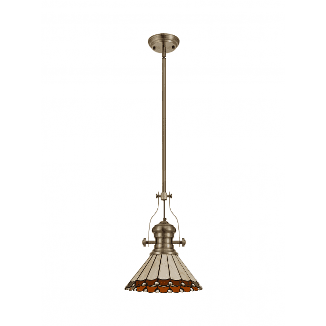 LINCOLN 1 Light Pendant With 30cm Tiffany Style Shade