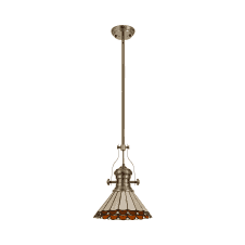 LINCOLN 1 Light Pendant With 30cm Tiffany Style Shade
