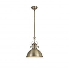 LINCOLN industrial antique brass single ceiling pendant light
