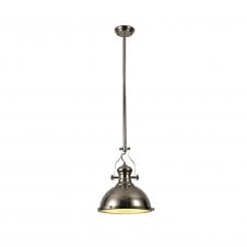 LINCOLN industrial polished nickel single ceiling pendant light