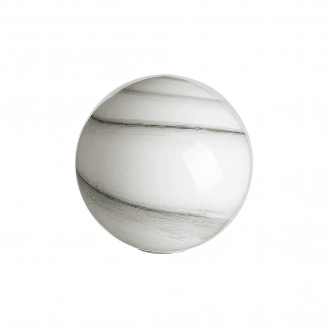 LINE14 1P44 15cm Round Marble Effect Grey & White Glass Shade