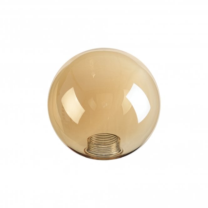 LINE14 IP44 15cm Round Amber Plated Glass Shade