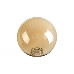 LINE14 IP44 15cm Round Amber Plated Glass Shade