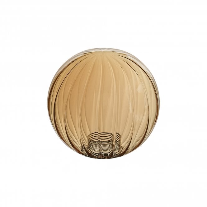 LINE14 IP44 15cm Round Segment Amber Plated Glass Shade