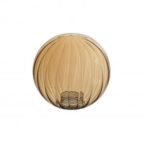 LINE14 IP44 15cm Round Segment Amber Plated Glass Shade