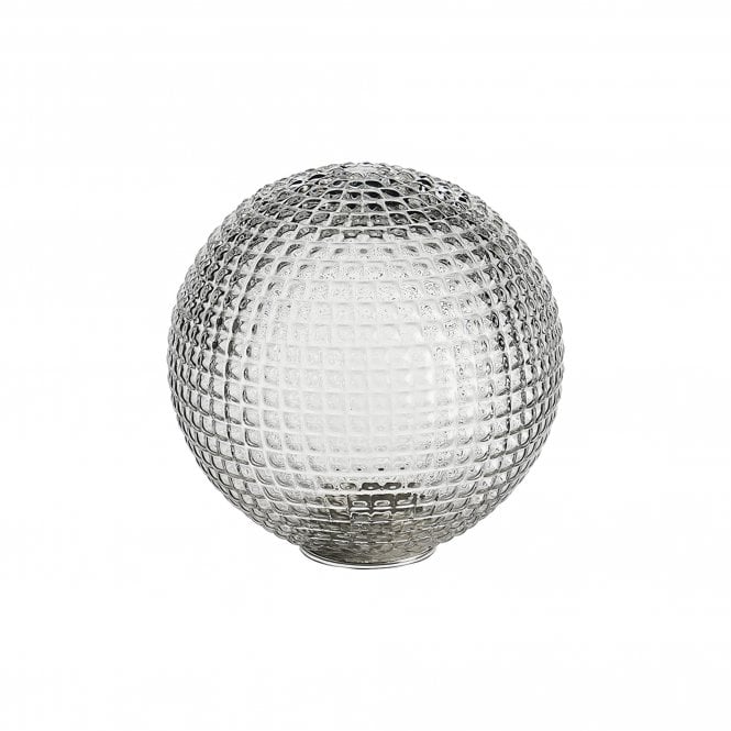 LINE14 IP44 15cm Round Textured Diamond Pattern Clear Glass Shade