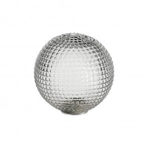 LINE14 IP44 15cm Round Textured Diamond Pattern Clear Glass Shade