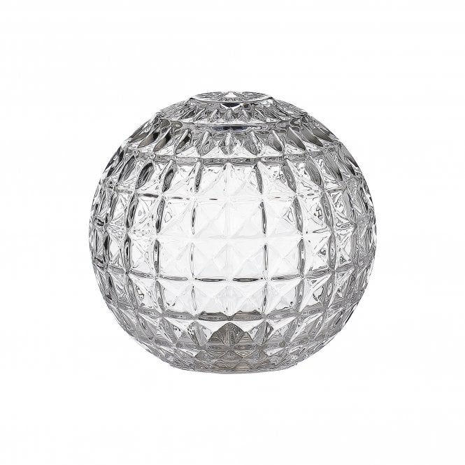 LING9 Cross Pattern Round Clear Glass Shade