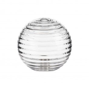 LING9 Ribbed Round Clear Glass Shade