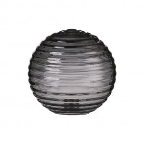 LING9 Ribbed Round Smoked Glass Shade