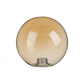 LING9 120mm Smooth Round Glass Shade, Amber