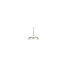 Linspiration Lighting LINCOLN 3 Light Antique Brass Pendant With 33.5cm Prismatic Glass Shade