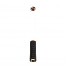 Linspiration Lighting RETROSPOT 1 Light Cylinder Ceiling Pendant in Black and Rose Gold