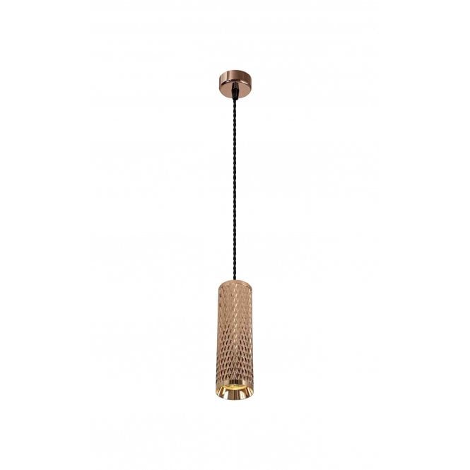  RETROSPOT 1 Light Cylinder Ceiling Pendant in Rose Gold