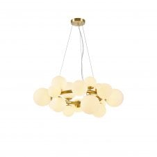 Linspiration Lighting RYLEE Circular Pendant | 16 x G9 | Satin Gold | Opal Glass