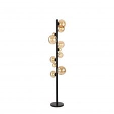 Linspiration Lighting RYLEE Floor Lamp | 11 x G9 | Satin Black | Amber Plated Glass