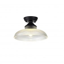 Linspiration Lighting WINSLET 1 Light Flush Ceiling   Clear Glass Shade (30cm)