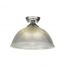 Linspiration Lighting WINSLET 1 Light Flush Ceiling | Polished Nickel (38cm)