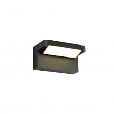 LOK outdoor adjustable LED wall light in graphite black finish with 3 year warranty