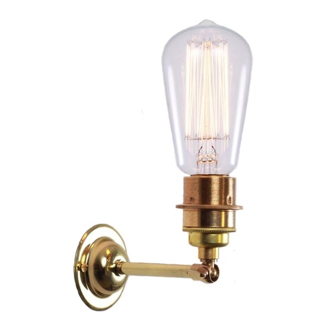 LOME Vintage Minimalist Wall Light in Polished Brass