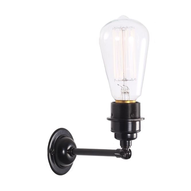 LOME Vintage Minimalist Wall Light in Powder Coated Black