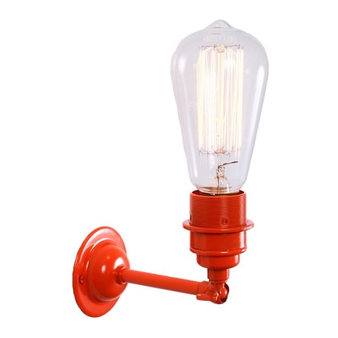 LOME Vintage Minimalist Wall Light in Powder Coated Orange