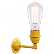 vintage powder coated yellow wall light