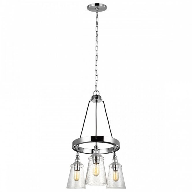 LORAS 3 Light Ceiling Pendant in Polished Chrome