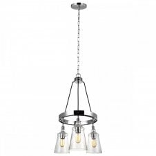 LORAS 3 Light Ceiling Pendant in Polished Chrome