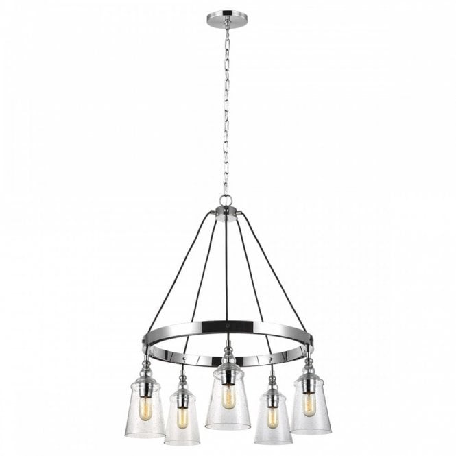 LORAS 5 Light Ceiling Pendant in Polished Chrome
