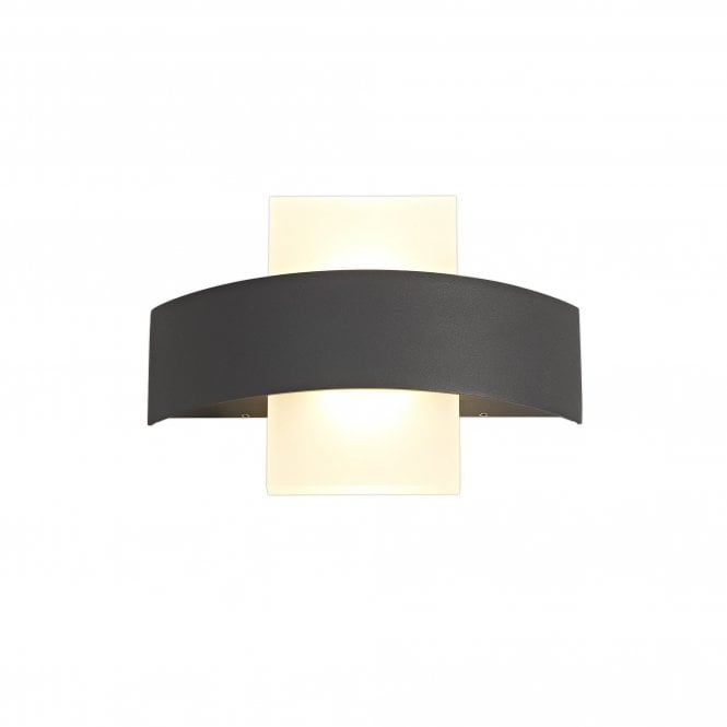 LOU twin LED outdoor wall washer light in anthracite finish with 3 year warranty