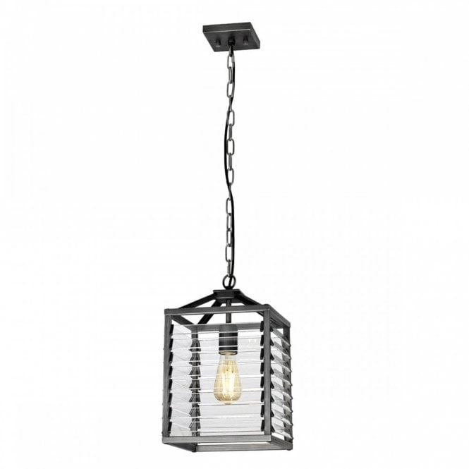 LOUVRE Pendant Gunmetal Paint Finish