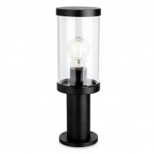 black outdoor pillar light
