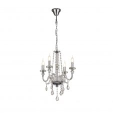 LUCENT Chandelier Small Ceiling Pendant Polished Chrome and Real Crystal