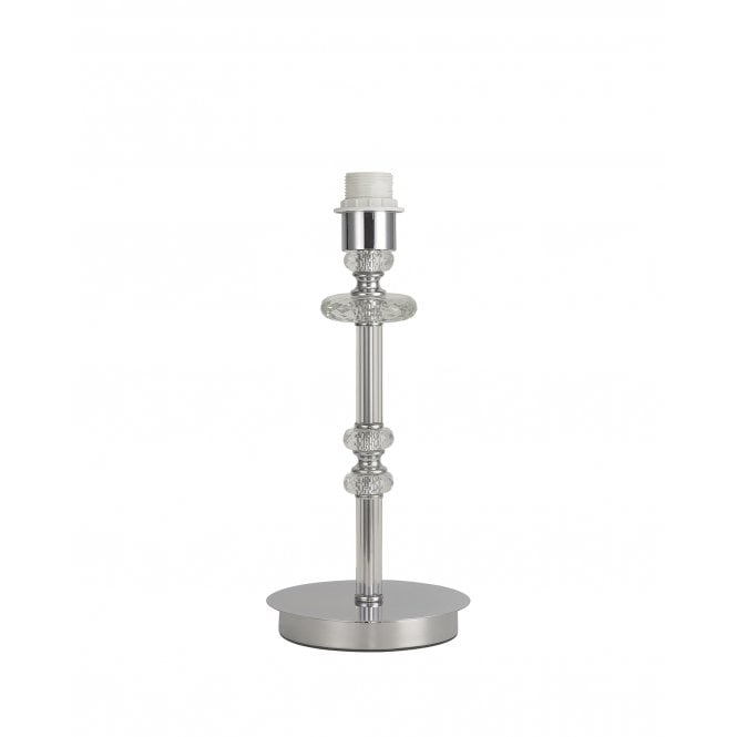 LUCENT Table Lamp in Polished Chrome and Crystal Glass