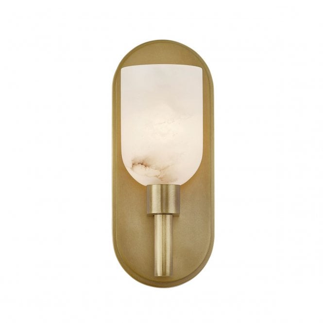 Lucian Wall Light - Vintage Brass With Alabaster Shade
