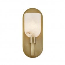 Lucian Wall Light - Vintage Brass With Alabaster Shade