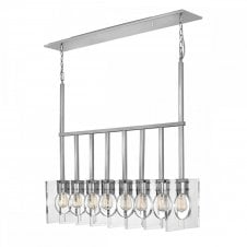 Modern Polished Nickel Pendant Bar Light
